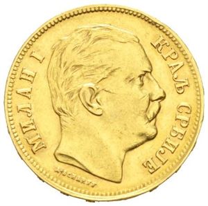 Milan Obrenovich, 20 dinar 1882