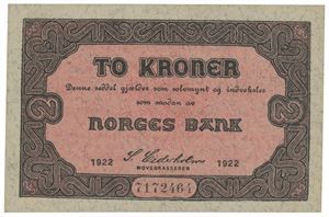 2 kroner 1922. 7172464.