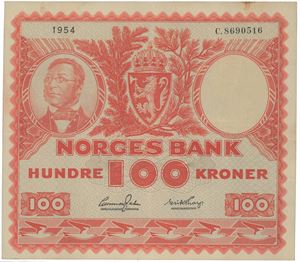 100 kroner 1954 C