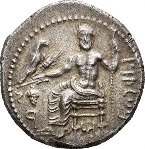 Cilicia, Tarsos, Mazaios 36-333 f.Kr., stater. (10,51 g). Baal sittende mot venstre/Løve på ryggen til okse mot venstre