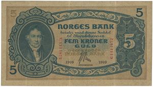 5 kroner 1909. C.1114872.