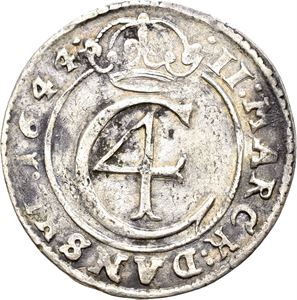 CHRISTIAN IV 1588-1648 2 mark 1644. S.54