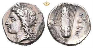 LUCANIA, Metapontum. Circa 330-280 BC. AR nomos (7,59 g)