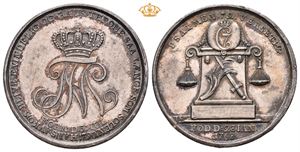 Kronprinsens bryllup 1790. Bauert. Sølv. 30 mm