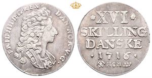 Norway. 1 mark 1716. S.5