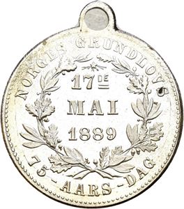 1889. Grunnloven 75 år. Sølv