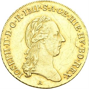 Josef II, 1/2 souverain d`or 1787 A. Riper/scratches