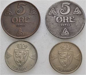 Lot. Norske årgangsmynter 1913-1923