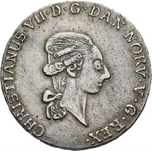 CHRISTIAN VII 1766-1808. 1/3 speciedaler 1797. S.8