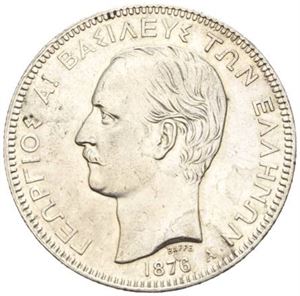 Georg I, 5 drachmai 1876 A