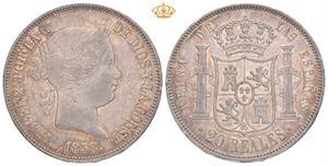 Isabella II, 20 reales 1858. Madrid