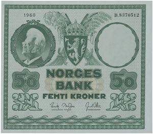 50 kroner 1960. D.8370512.