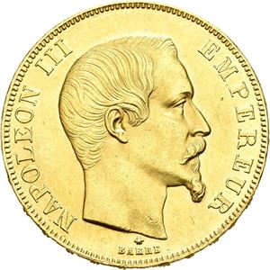 Napoleon III, 50 francs 1859 BB. Liten kantskade/minor edge nick