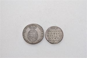 4 skilling 1788 og 2 skilling 1807. S.16 og 3