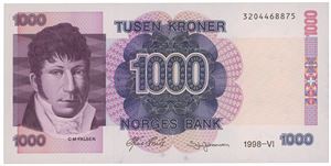 1000 kroner 1998. 3204468875.