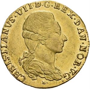 CHRISTIAN VII 1766-1808. Kurantdukat 1783. S.8