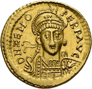 Zeno 474-491, solidus (4,48 g), Constantinople. R: Victoria stående mot venstre