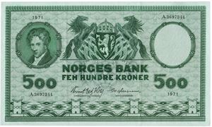 500 kroner 1971. A3697344