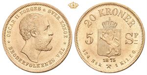 20 kroner/5 species 1875