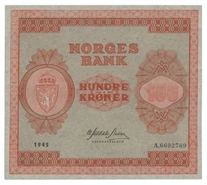 100 kroner 1945. A6692769