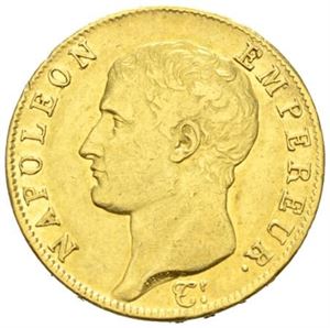 Napoleon I, 40 francs år 13 A (=1804/5)