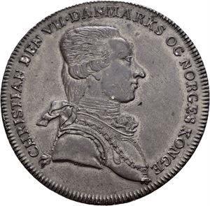 Christian VII 1766-1808. Reisedaler 1788. Preget i bly/struck in lead. S.7