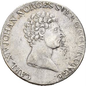 CARL XIV JOHAN 1818-1844, KONGSBERG, Speciedaler 1823