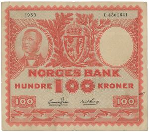 100 kroner 1953. C.4361641