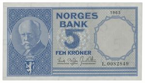 5 kroner 1963. L0082849