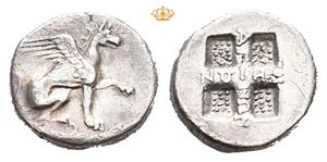 IONIA, Teos. Circa 375 BC. AR drachm (3,44 g)