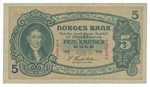 5 kroner 1918. F6538024