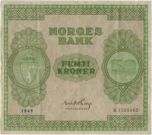 50 kroner 1949. B3533442