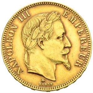 Napoleon III, 100 francs 1867 A