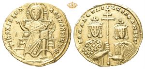 Constantine VII Porphyrogenitus, AD 913-959, with Romanus I and Christopher. AV solidus (4,37 g)