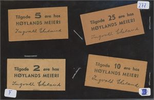 Høyland Meieri 2,5,10,25 øre