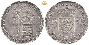 Zeeland, dubbele zilveren dukaat 1748