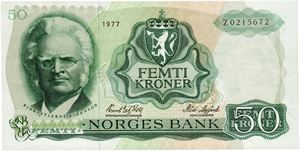 50 kroner 1977. Z. Erstatningsseddel/replacement note