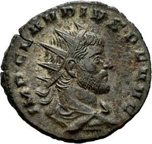 Claudius II Gothicus 268-270, antoninian, Milano 268-269 e. Kr. R: Pax stående mot venstre