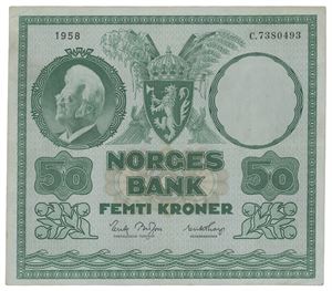 50 kroner 1958. C7380493