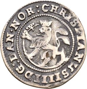 CHRISTIAN IV 1588-1648 8 skilling 1642. S.25