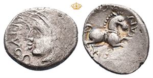 NORTHWEST GAUL. Carnutes/Santones, circa 100-50 BC. AR quinarius? (1,77 g)