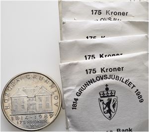 175 kroner 1989, 7 stk