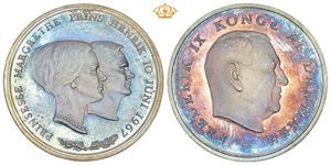 10 kroner 1967, uten verdiangivelse. Tronfølgeren, Prinsesse Margrethes bryllup