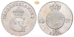 1/12 riksdaler 1778