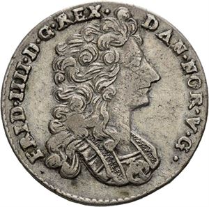 FREDERIK IV 1699-1730. 1 mark 1717. S.1