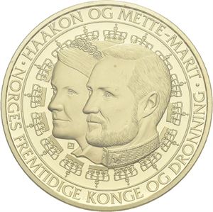 Haakon og Mette-Marit Norges Fremtidige Konge og Dronning. Samlerhuset. Gull 26 g. 585/1000