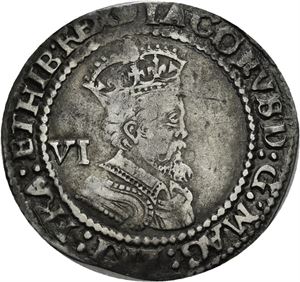 James I, 6 pence 1623