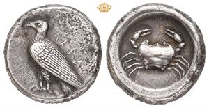 SICILY, Akragas. Circa 495-478 BC. AR didrachm (19 mm; 8,56 g)