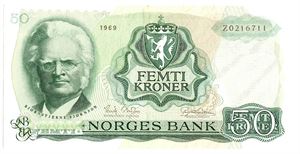 50 kroner 1969. Z0216711. RR.