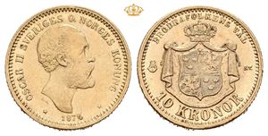 Oskar II, 10 kronor 1874